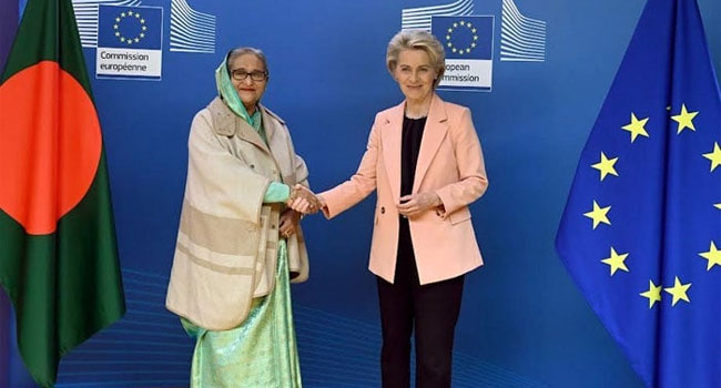 ইইউর কাছে জিএসপি প্লাস সুবিধা চাইলেন প্রধানমন্ত্রী